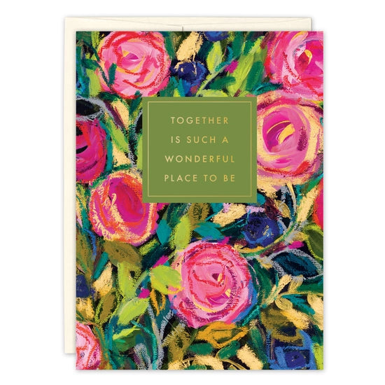 Floral Blooms Anniversary Card