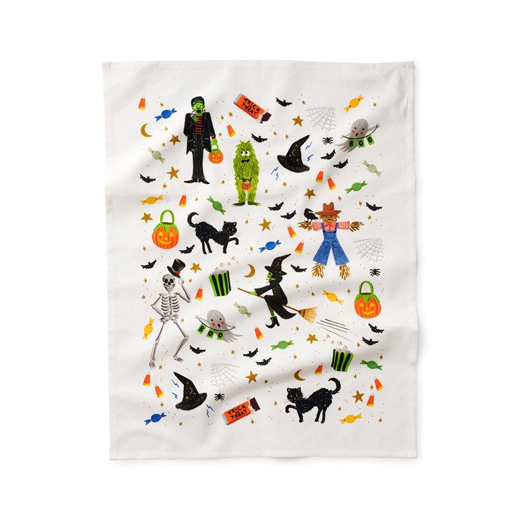 Halloween Parade Tea Towel
