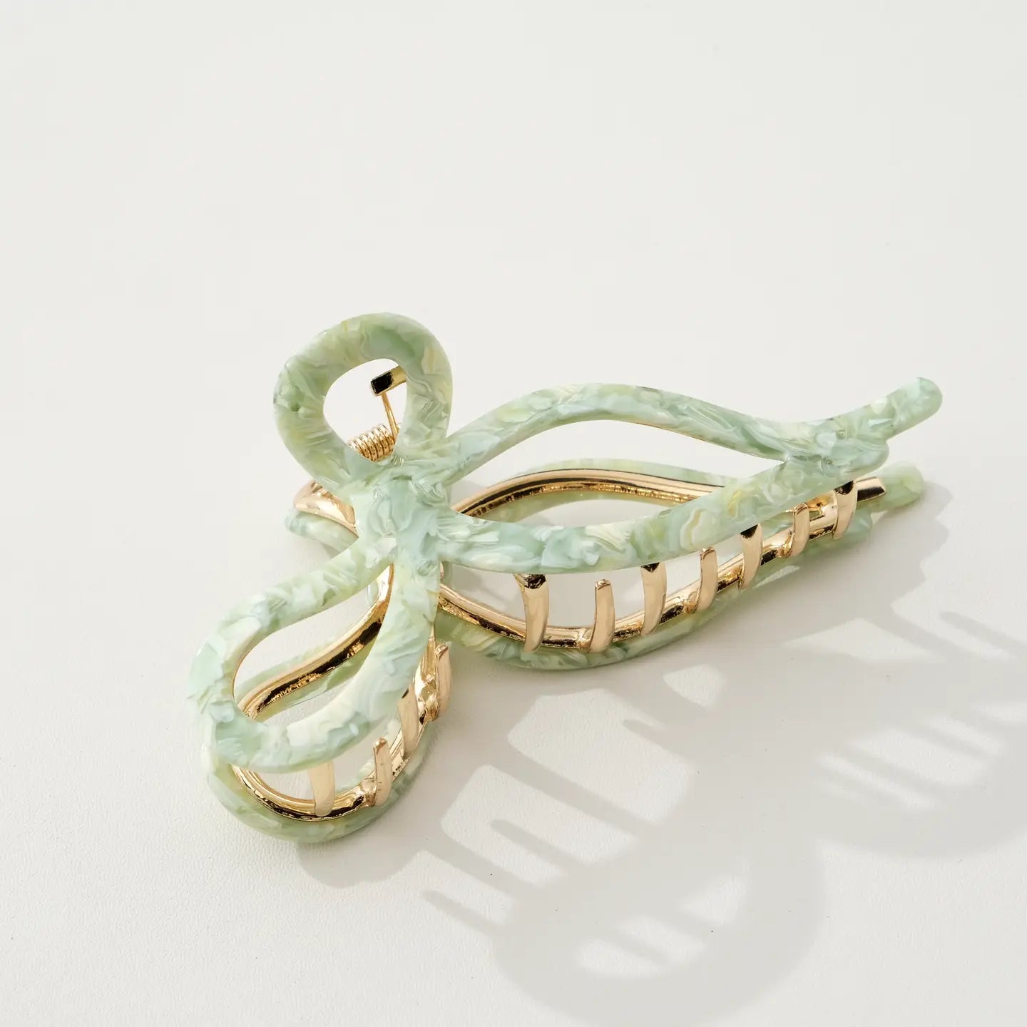 Spring Ribbon Bow Claw Clip