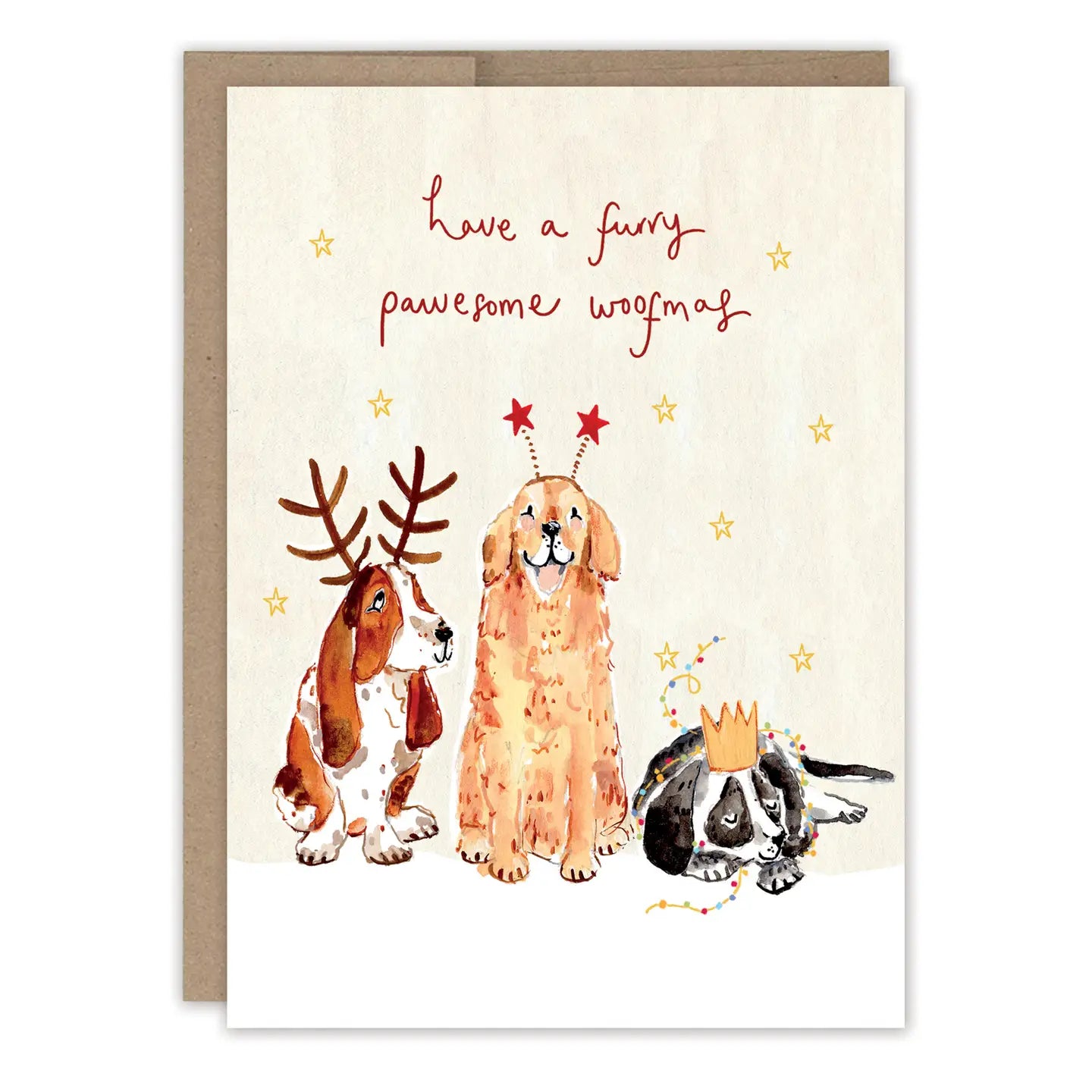 Dogs Pawesome Woofmas Holiday Card