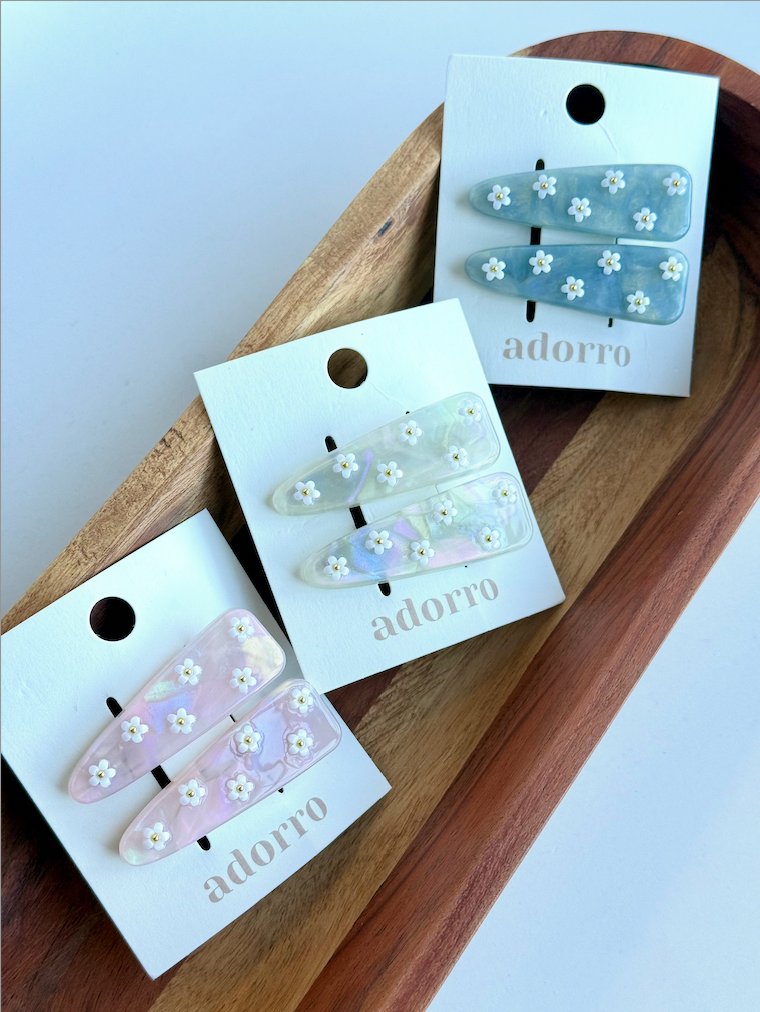 Daisy Barrette Hair Clips