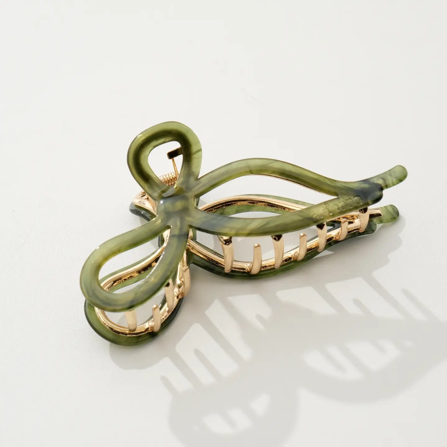 Spring Ribbon Bow Claw Clip