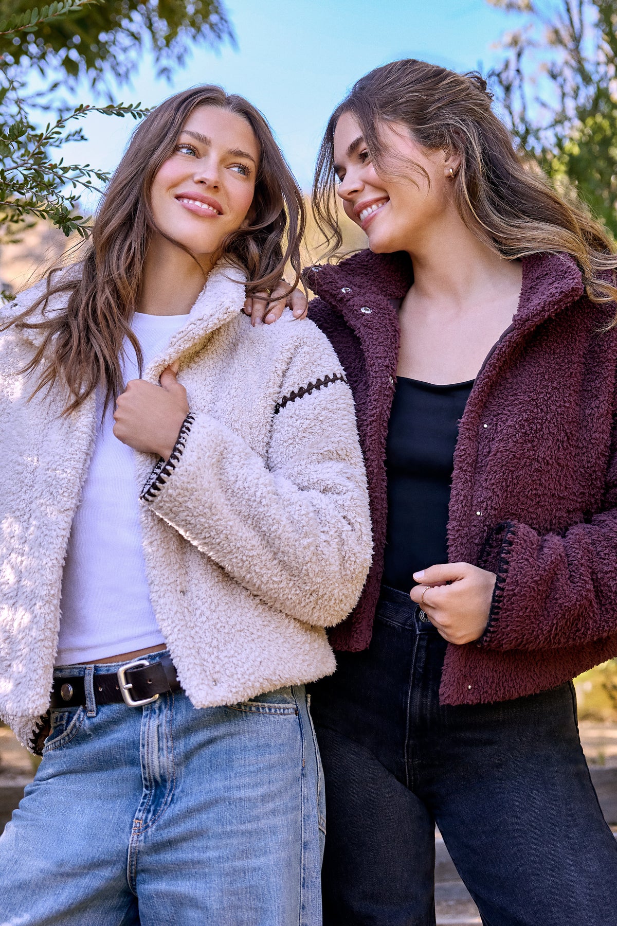 Brushed CozyChic Blanket Stitch Puffer Jacker