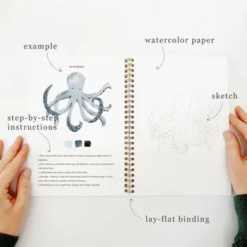 Seaside Watercolor Workbook