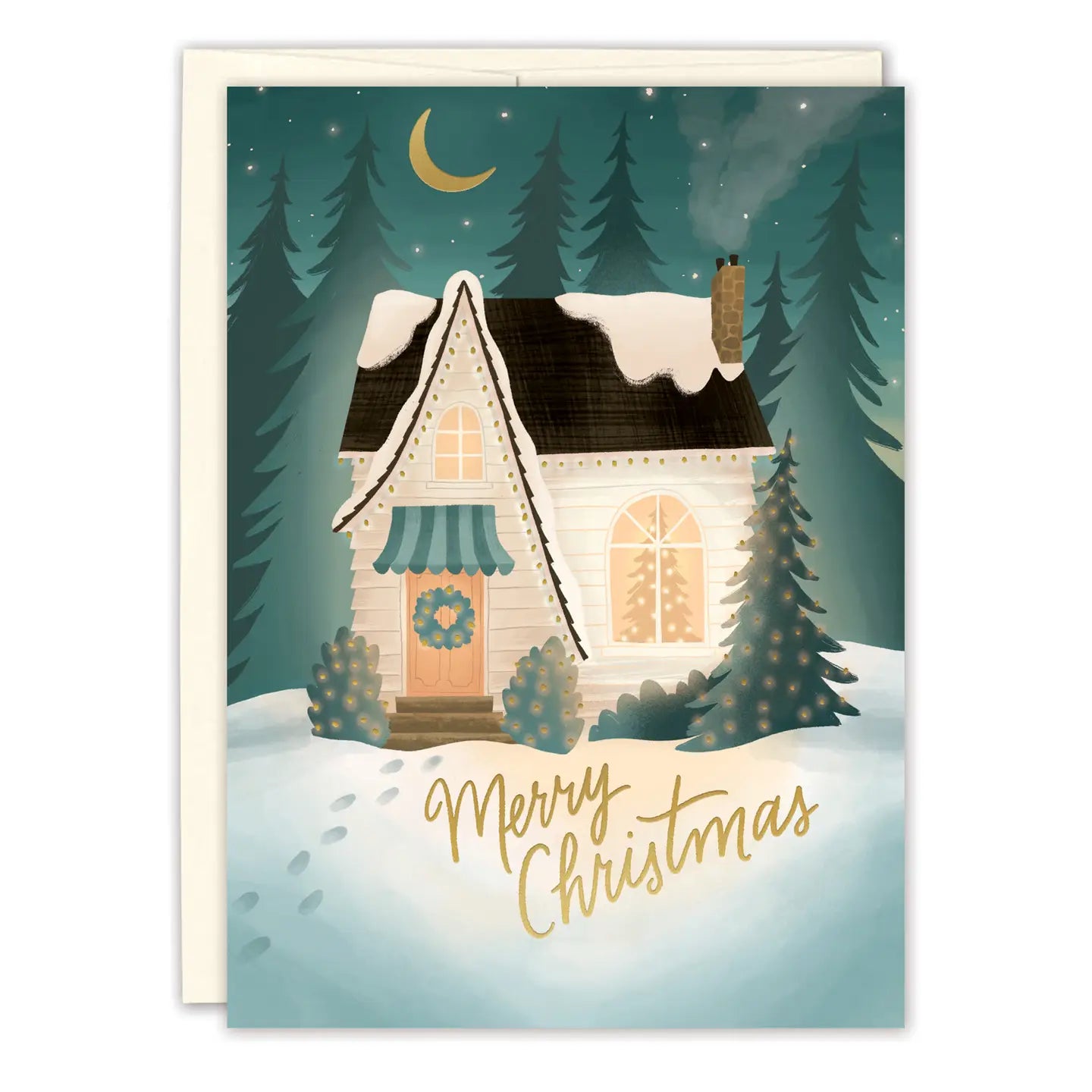 Cozy Christmas House Holiday Card