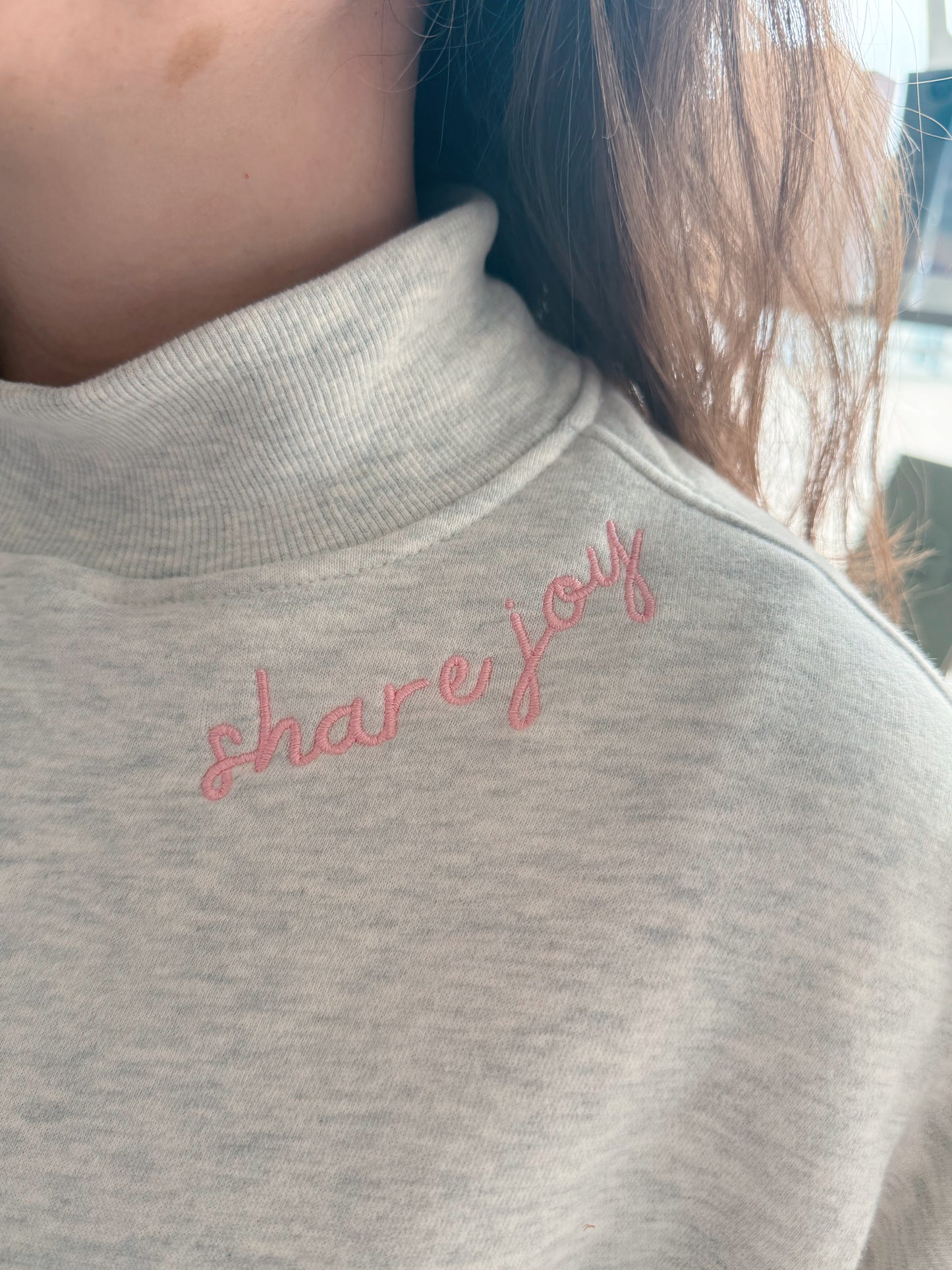 Share Joy Mock Neck Sweater