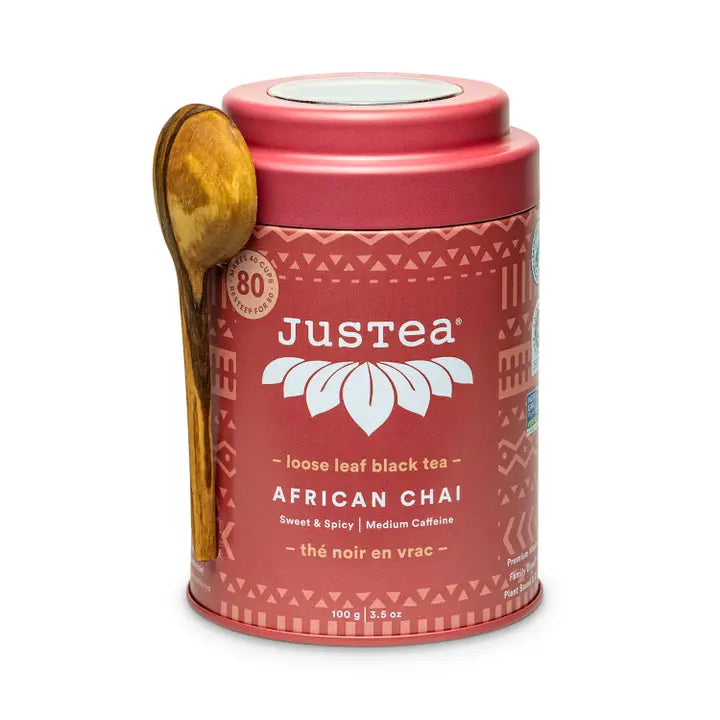 Load image into Gallery viewer, African Chai Tin &amp;amp; Spoon
