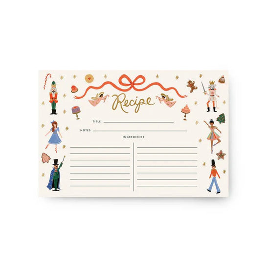 Pack of 12 Nutcracker Sweets Recipe Cards