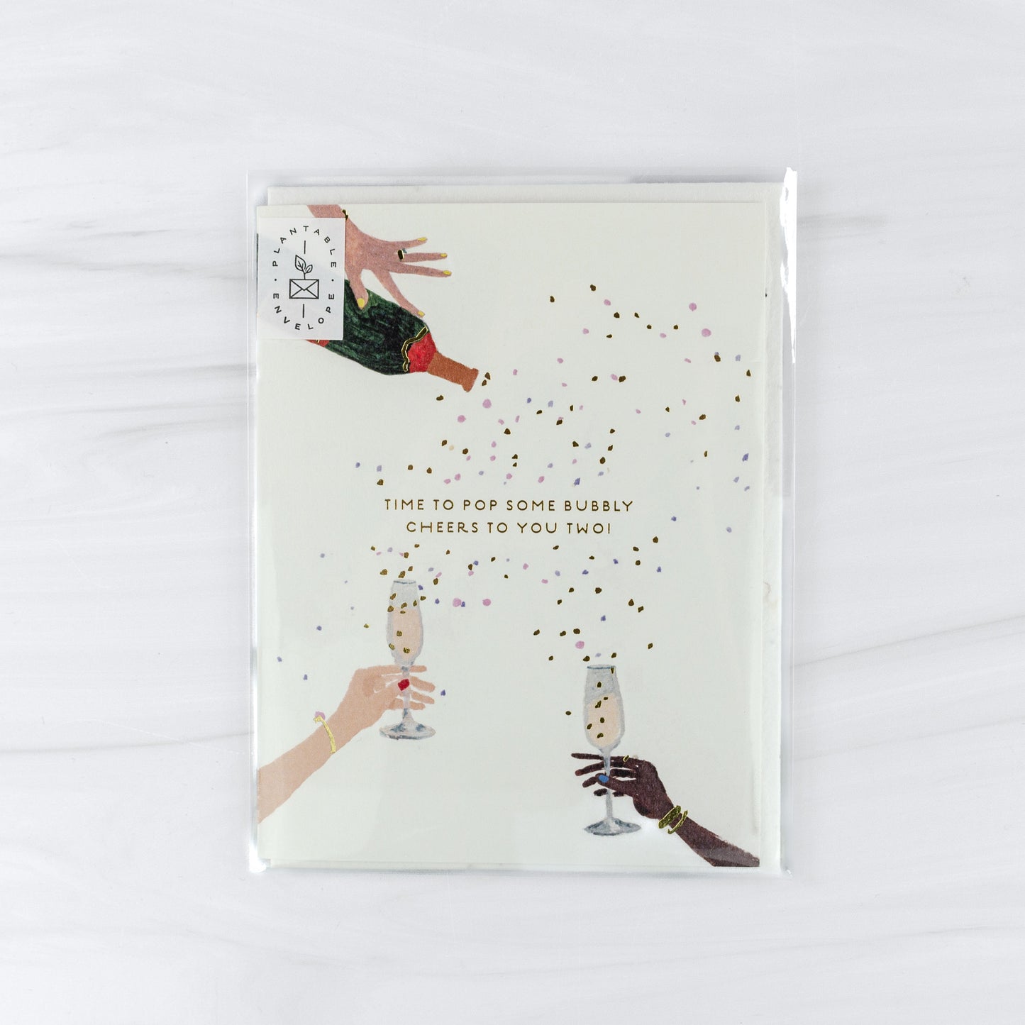 Pop Some Bubbly Engagement Card