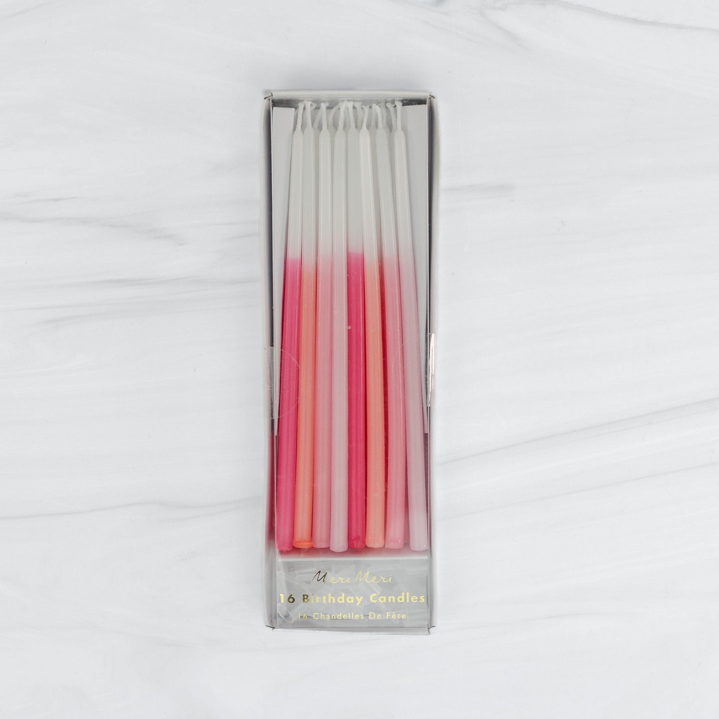 Pink Dipped Tapered Candles