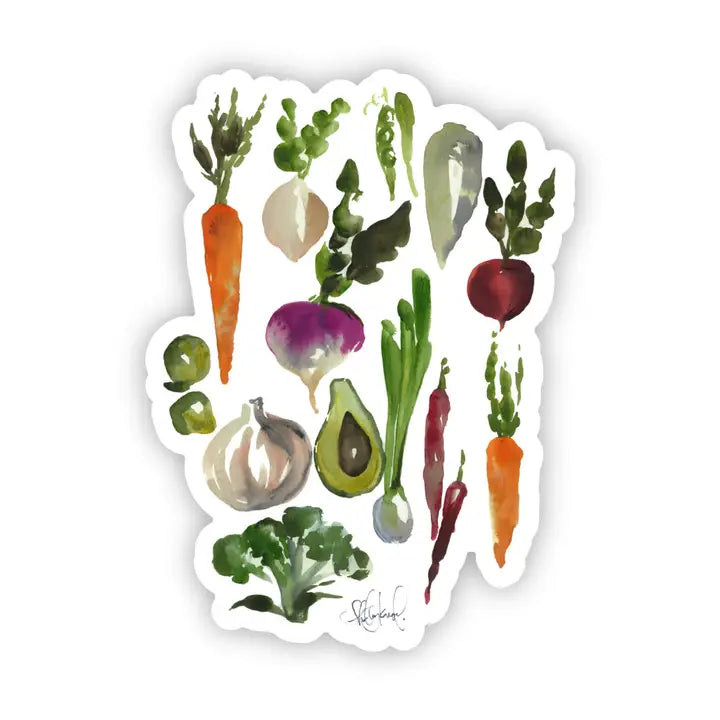 Watercolor Vegetable Sticker