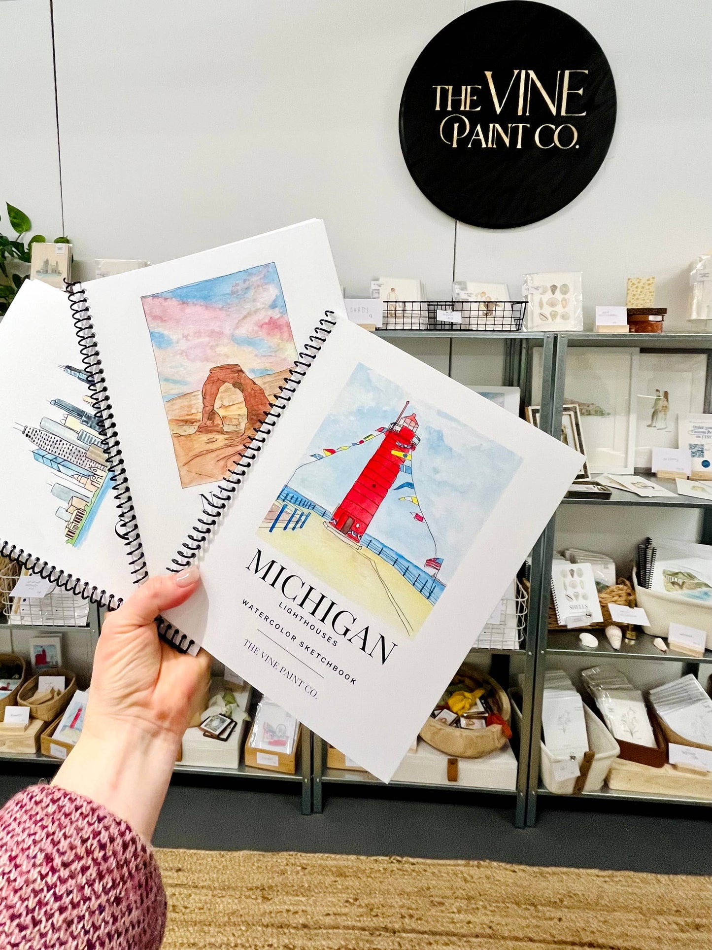 Michigan Lighthouse Watercolor Sketchbook 
