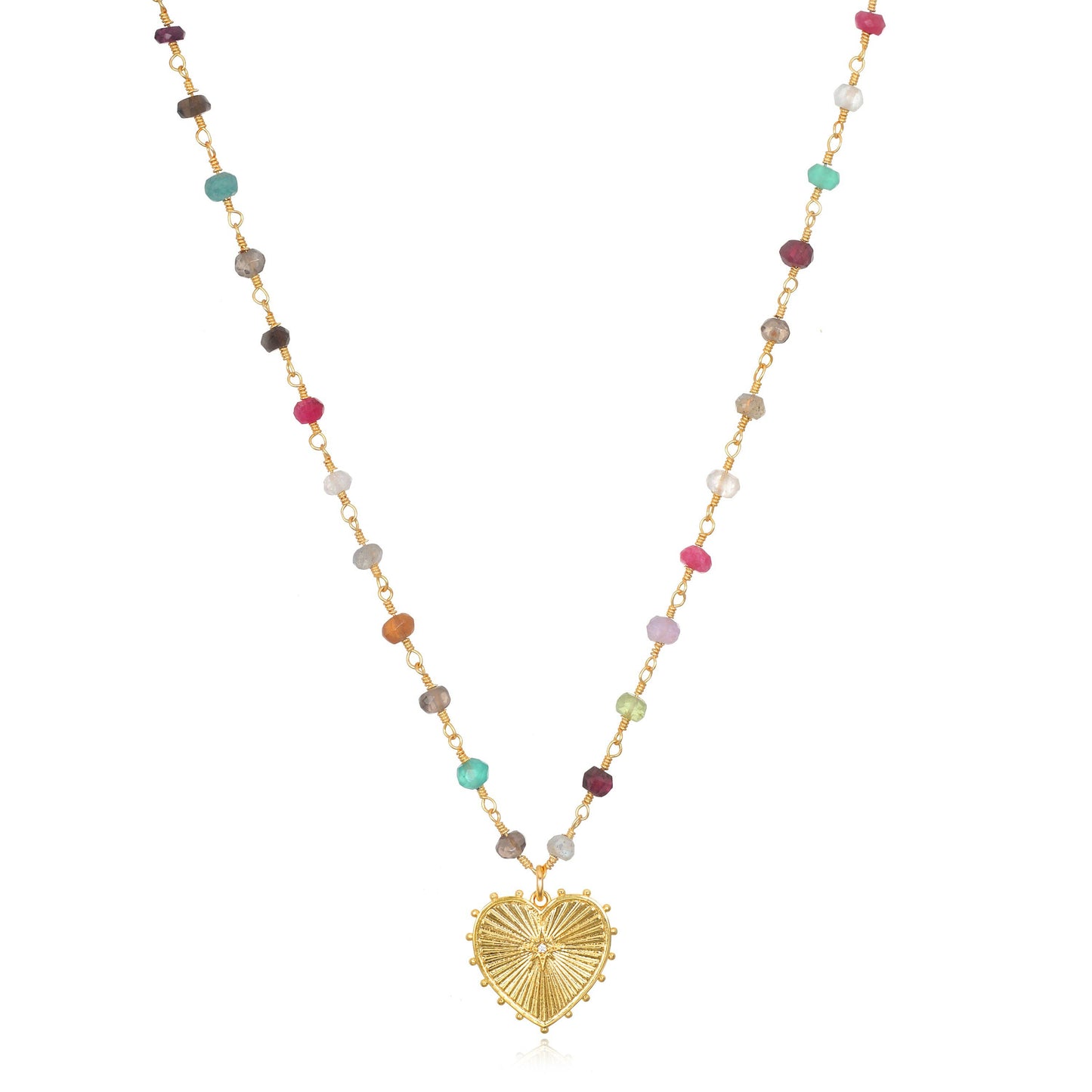 Rainbow Heart Necklace
