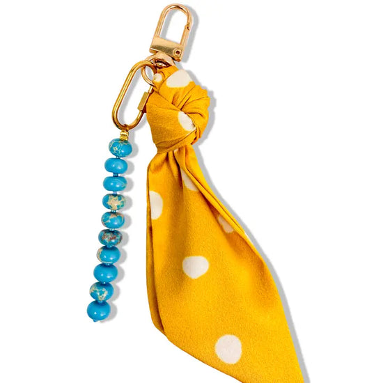 Silk & Gemstone Bag Charm