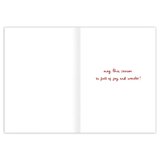 Snowman & Bunny Christmas Wishes Card