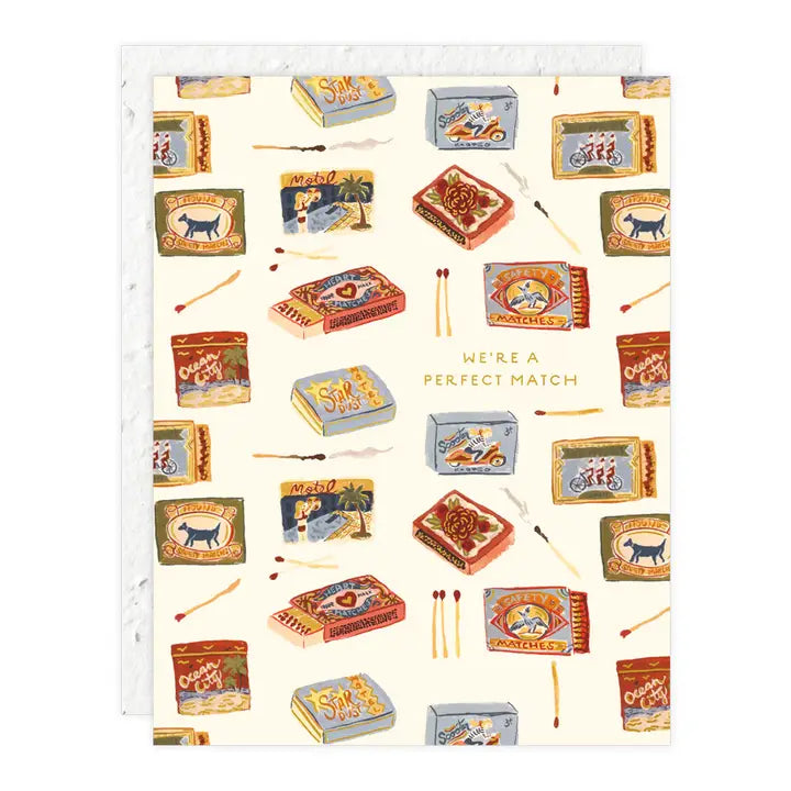 We're A Perfect Match Anniversary Card