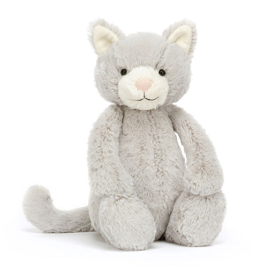 Bashful Grey Kitty Plush