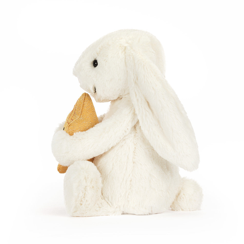 Bashful Cream Bunny with Star Plush