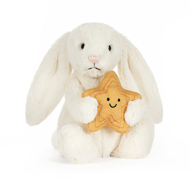 Bashful Cream Bunny with Star Plush