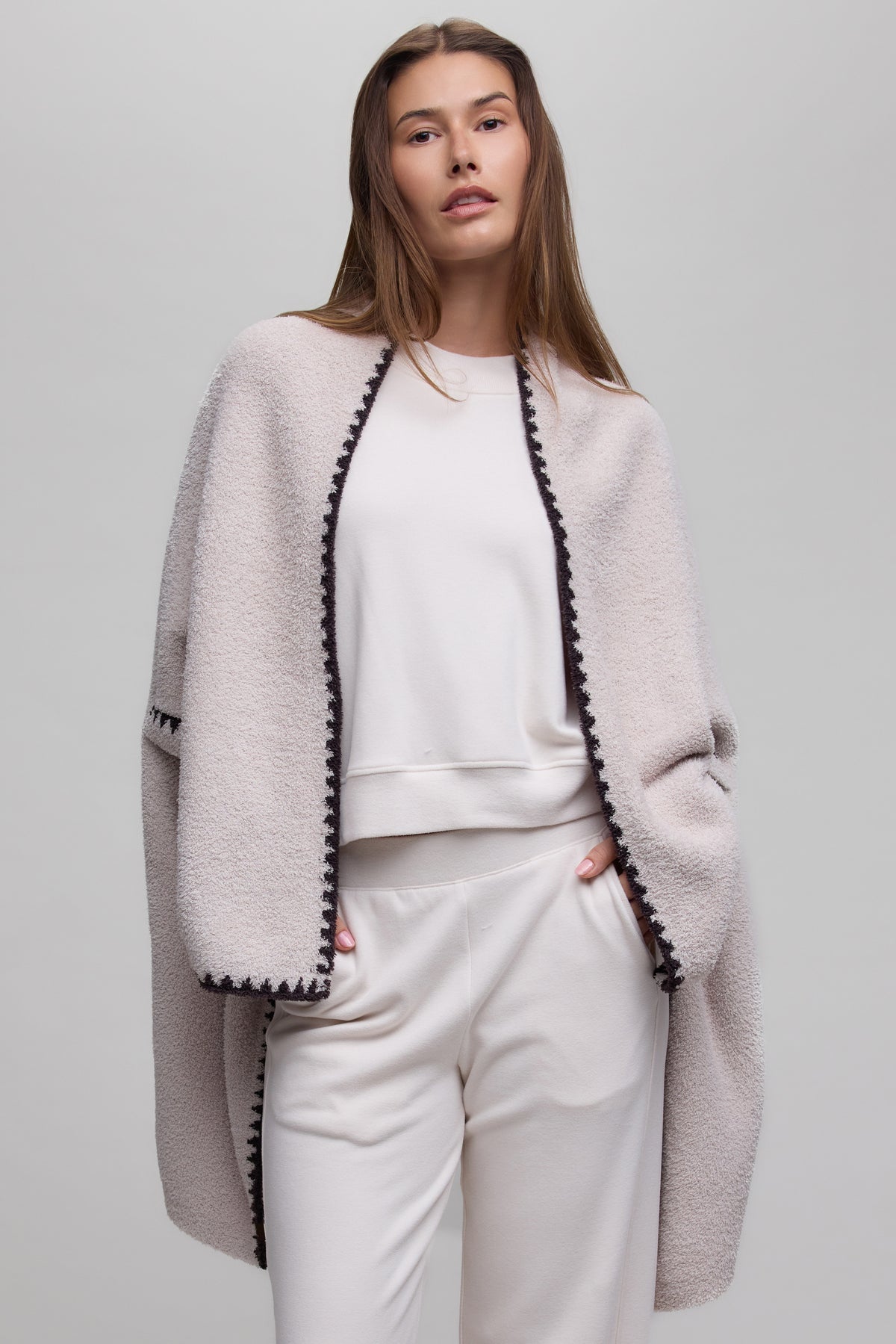 CozyChic Blanket Stitch Wrap