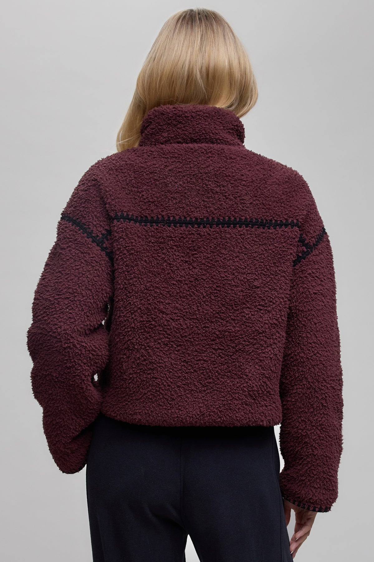 Brushed CozyChic Blanket Stitch Puffer Jacker
