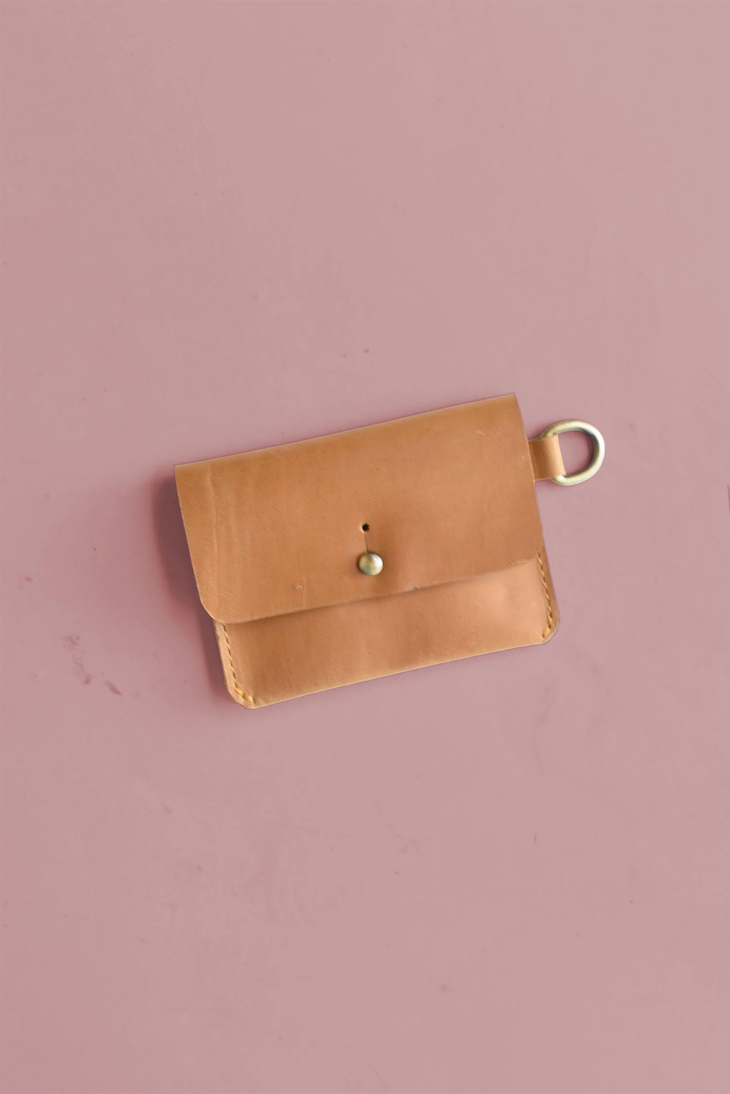 Fall Rectangle Leather Card Carrier