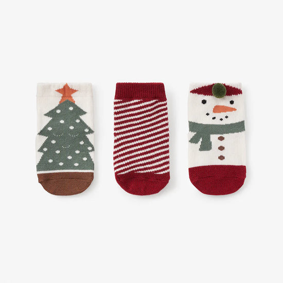 Load image into Gallery viewer, Holiday Baby Socks 3pack
