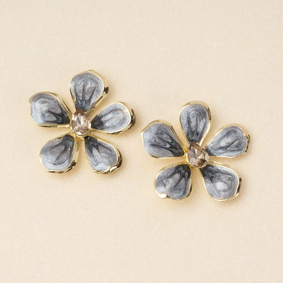 Sparkle & Shine Large Enamel Flower Earring