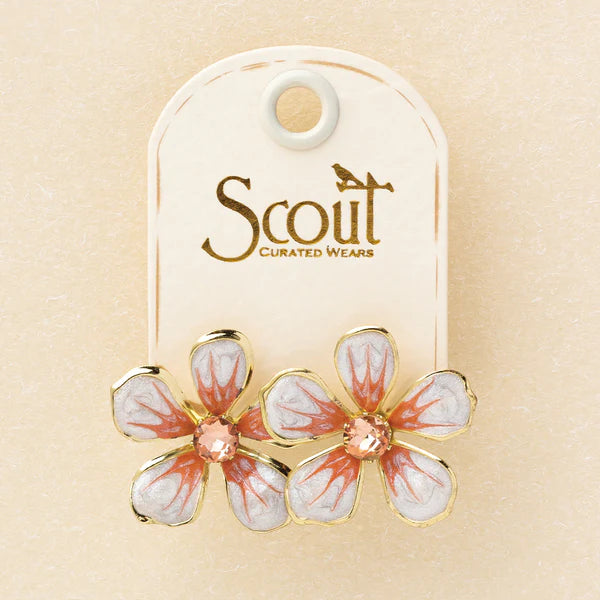 Sparkle & Shine Large Enamel Flower Earring