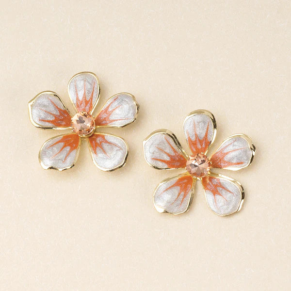 Sparkle & Shine Large Enamel Flower Earring