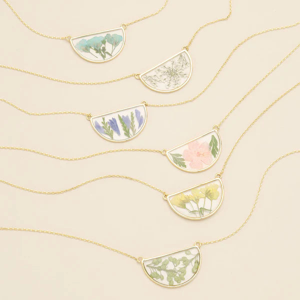Pressed Flower Necklace