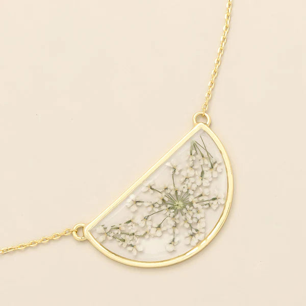 Pressed Flower Necklace