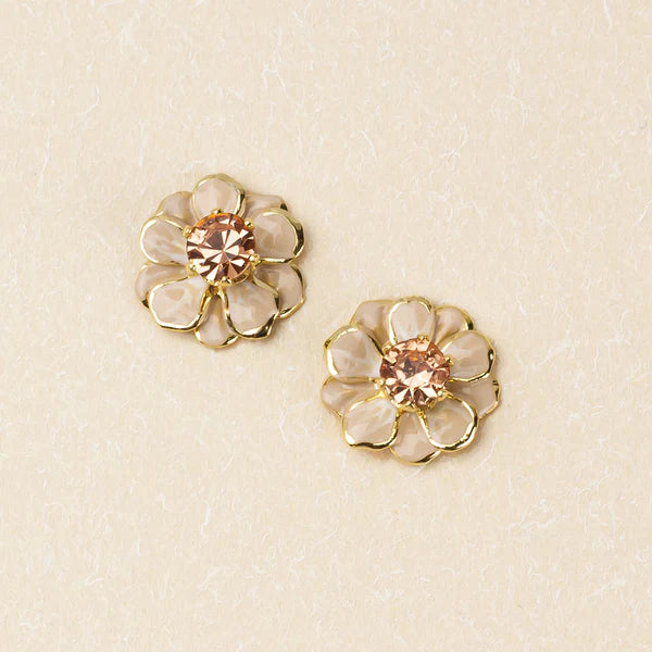 Load image into Gallery viewer, Sparkle &amp;amp; Shine Small Enamel Flower Earring
