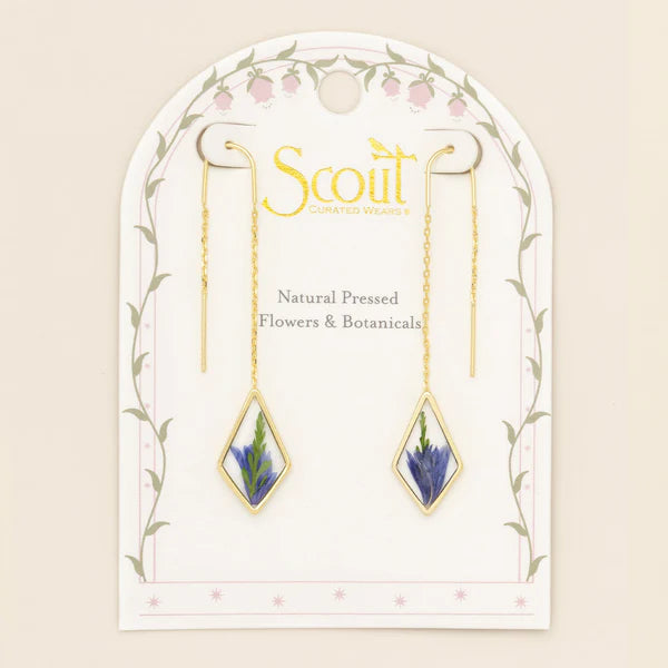 Pressed Flower Thread Earring