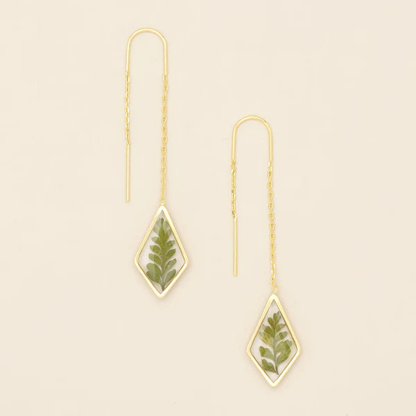 Pressed Flower Thread Earring