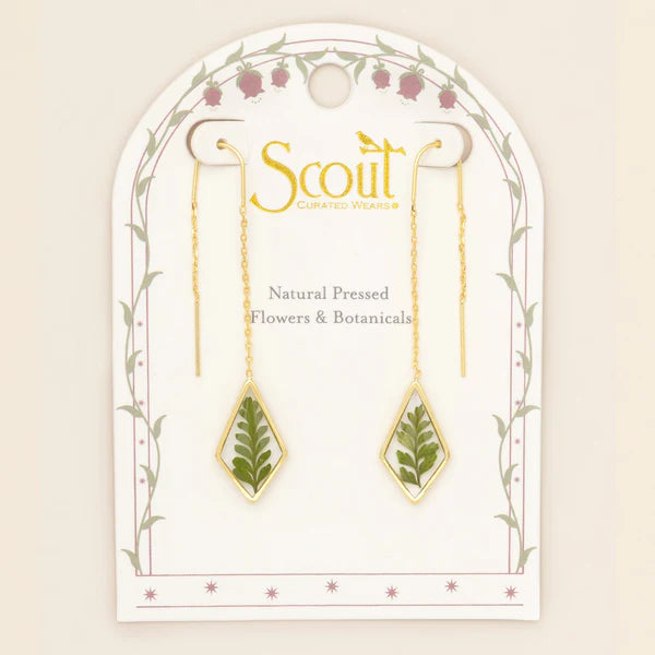 Pressed Flower Thread Earring