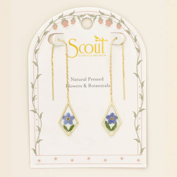 Pressed Flower Thread Earring