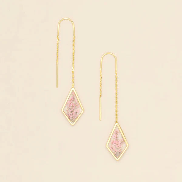 Pressed Flower Thread Earring