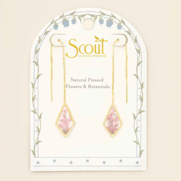 Pressed Flower Thread Earring