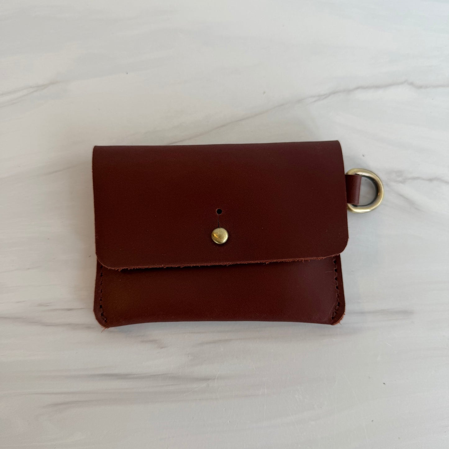 Fall Rectangle Leather Card Carrier