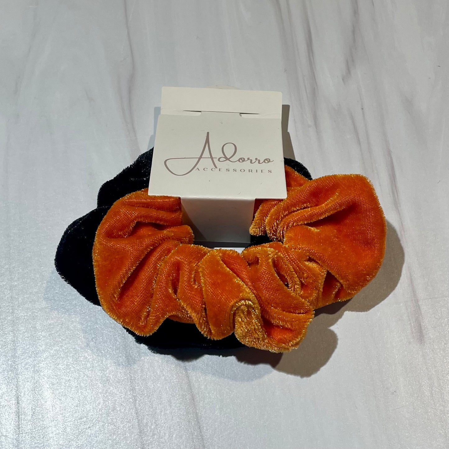 Fall Gingham Orange/Black Scrunchies