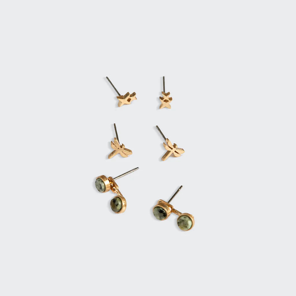 Stud Trio Ear Jacket Set