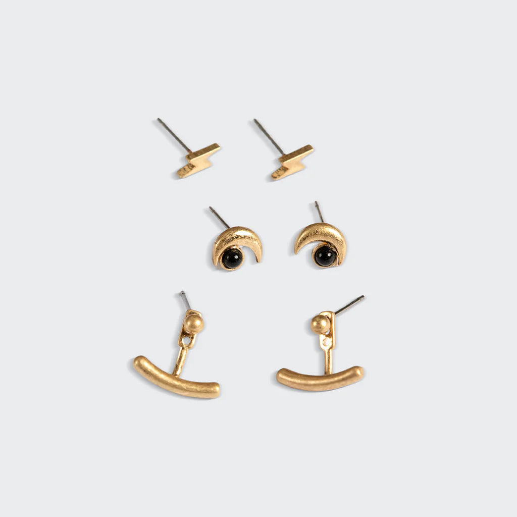 Stud Trio Ear Jacket Set
