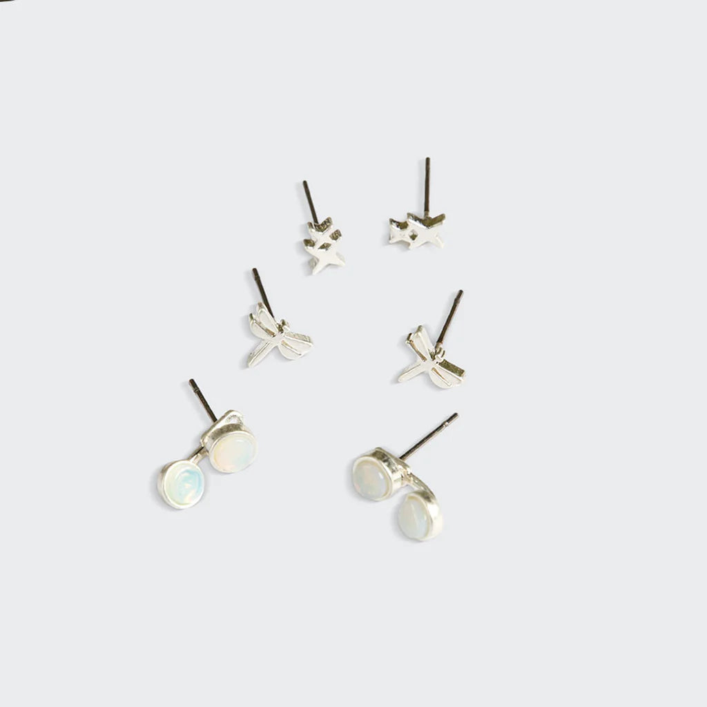 Stud Trio Ear Jacket Set