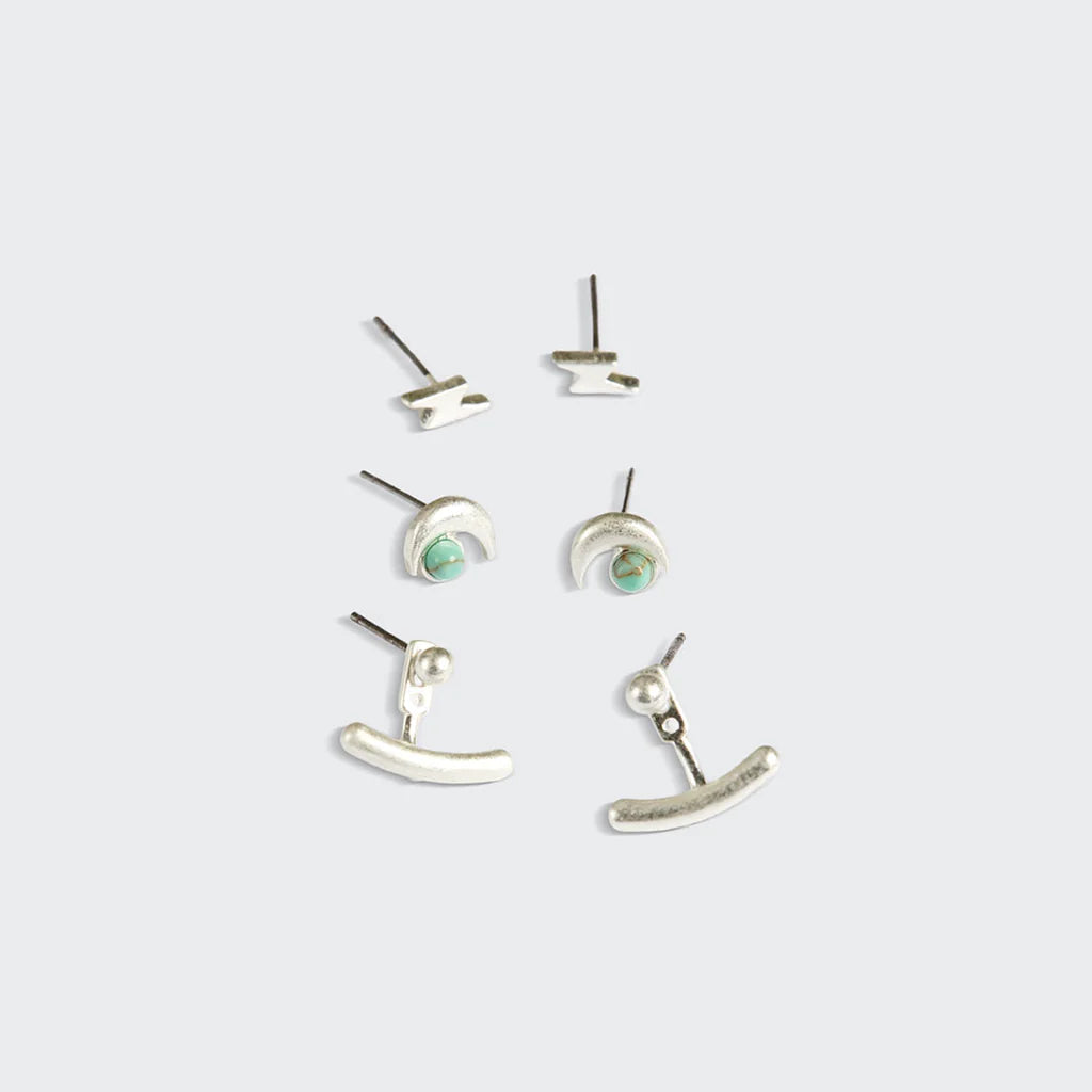 Stud Trio Ear Jacket Set