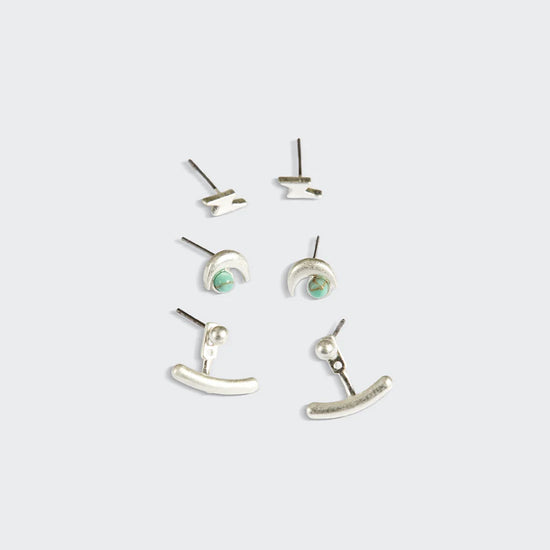 Stud Trio Ear Jacket Set