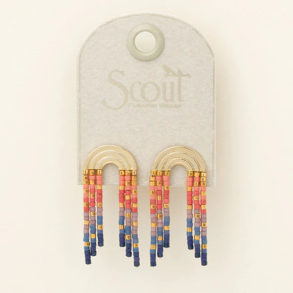 Chromacolor Miyuki Rainbow Fringe Earring