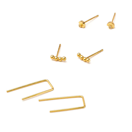 Venus Earrings Stud Trio