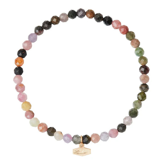 Mini Faceted Stone Stacking Braclet