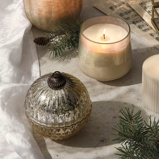 Load image into Gallery viewer, Mercury Glass Ornament Candles
